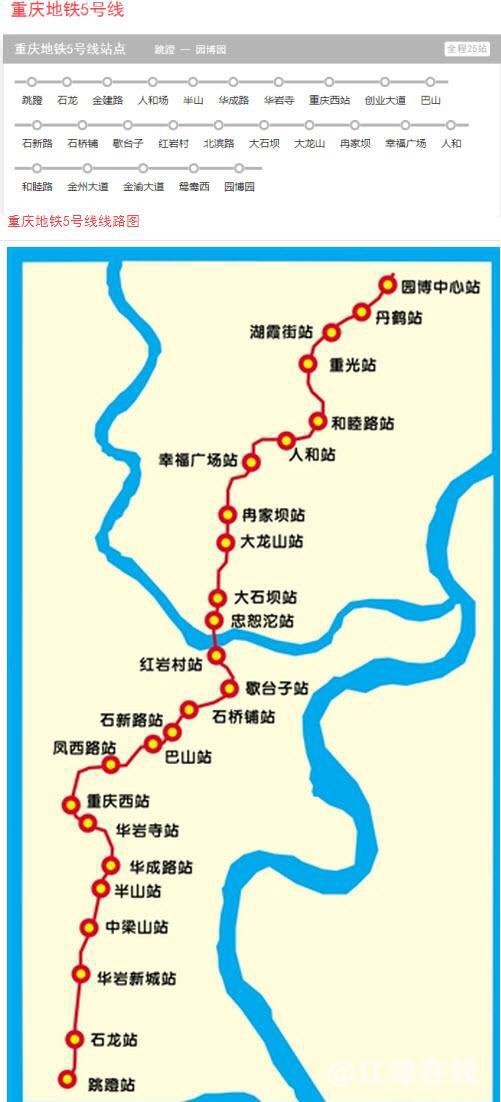 重庆轨道交通五号线南段大石坝到跳蹬要2020年通车了江津得加快修