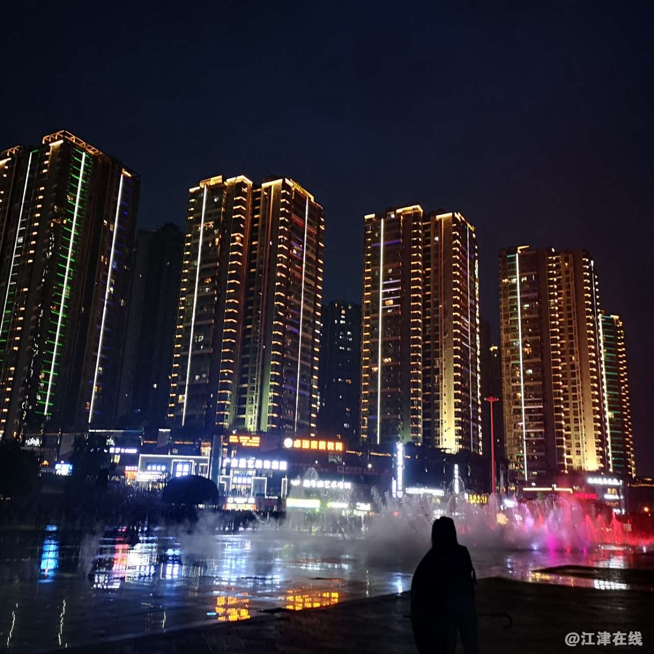 江津夜景图片